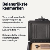 Amazon Basics Documentenkluis Brand- en Waterdicht met Sleutelslot, 6,2L Capaciteit, UL 72 Klasse 350 Gecertificeerd, Zwart - Maat 6.2 L