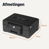 Amazon Basics Documentenkluis Brand- en Waterdicht met Sleutelslot, 6,2L Capaciteit, UL 72 Klasse 350 Gecertificeerd, Zwart - Maat 6.2 L