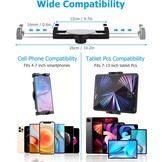 Flexibele Tablet Houder Drankenhouder Auto voor Tablets Telefoons, 4-13"
