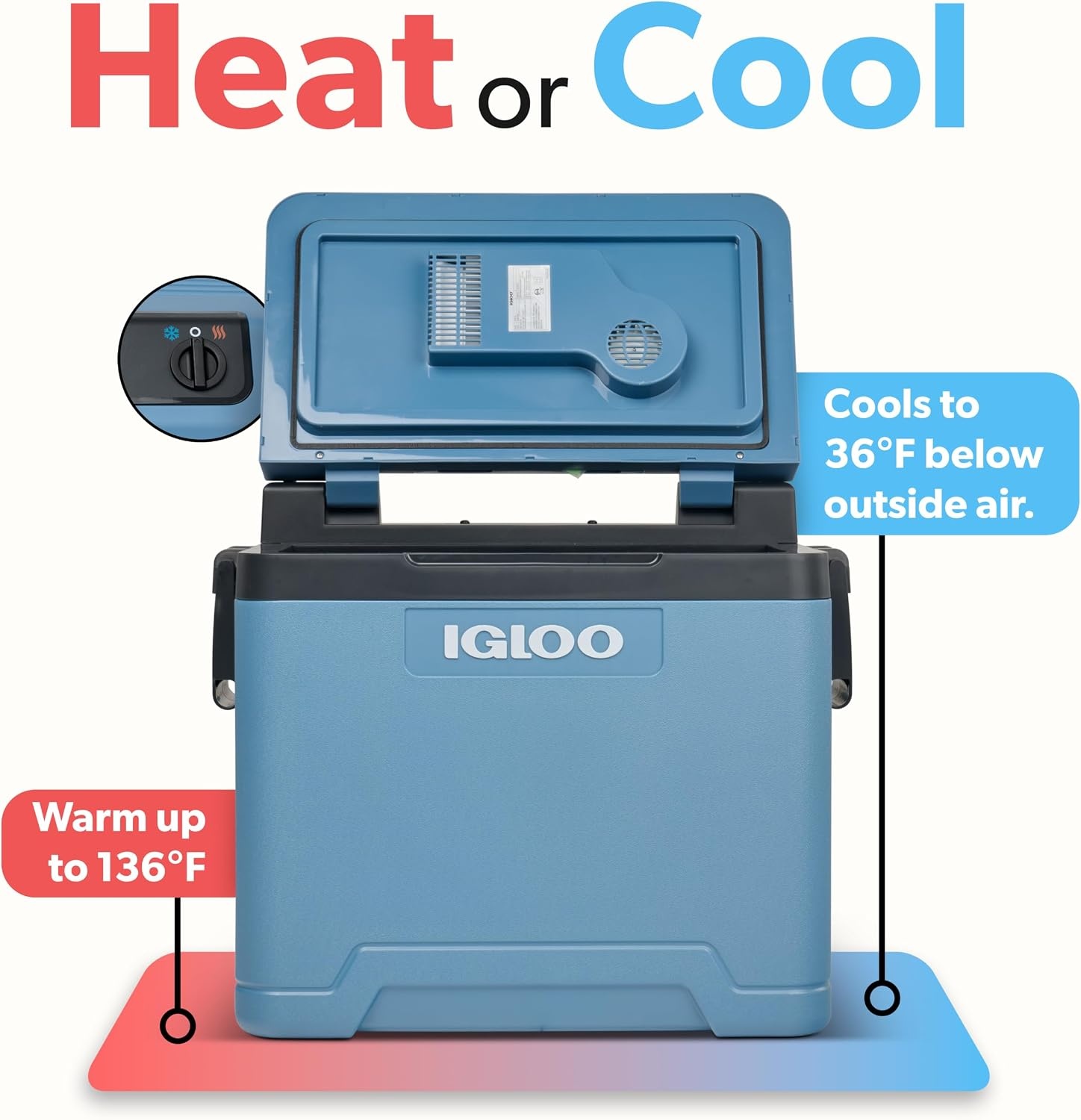 Igloo IGLOO IP42 Koelbox 42 liter blauw - XL