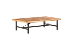 vidaXL Salontafel Massief Acaciahout 142x90x42 cm - 41% Korting