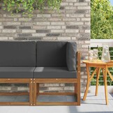 vidaXL Buiten Hoek Sofa Massief Acaciahout