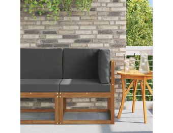 vidaXL Buiten Hoek Sofa Massief Acaciahout