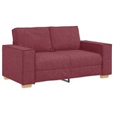 vidaXL 2-zitsbank Wijnrood 160x78x84 cm Stof