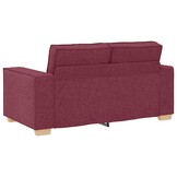 vidaXL 2-zitsbank Wijnrood 160x78x84 cm Stof