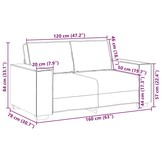 vidaXL 2-zitsbank Wijnrood 160x78x84 cm Stof