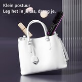 Go Brush Pro Draagbare draadloze mini-stijlborstel voor dames met lcd-temperatuurweergave, 2000 mAh, snelle verwarming en draadloze keramische stijltang (BK)