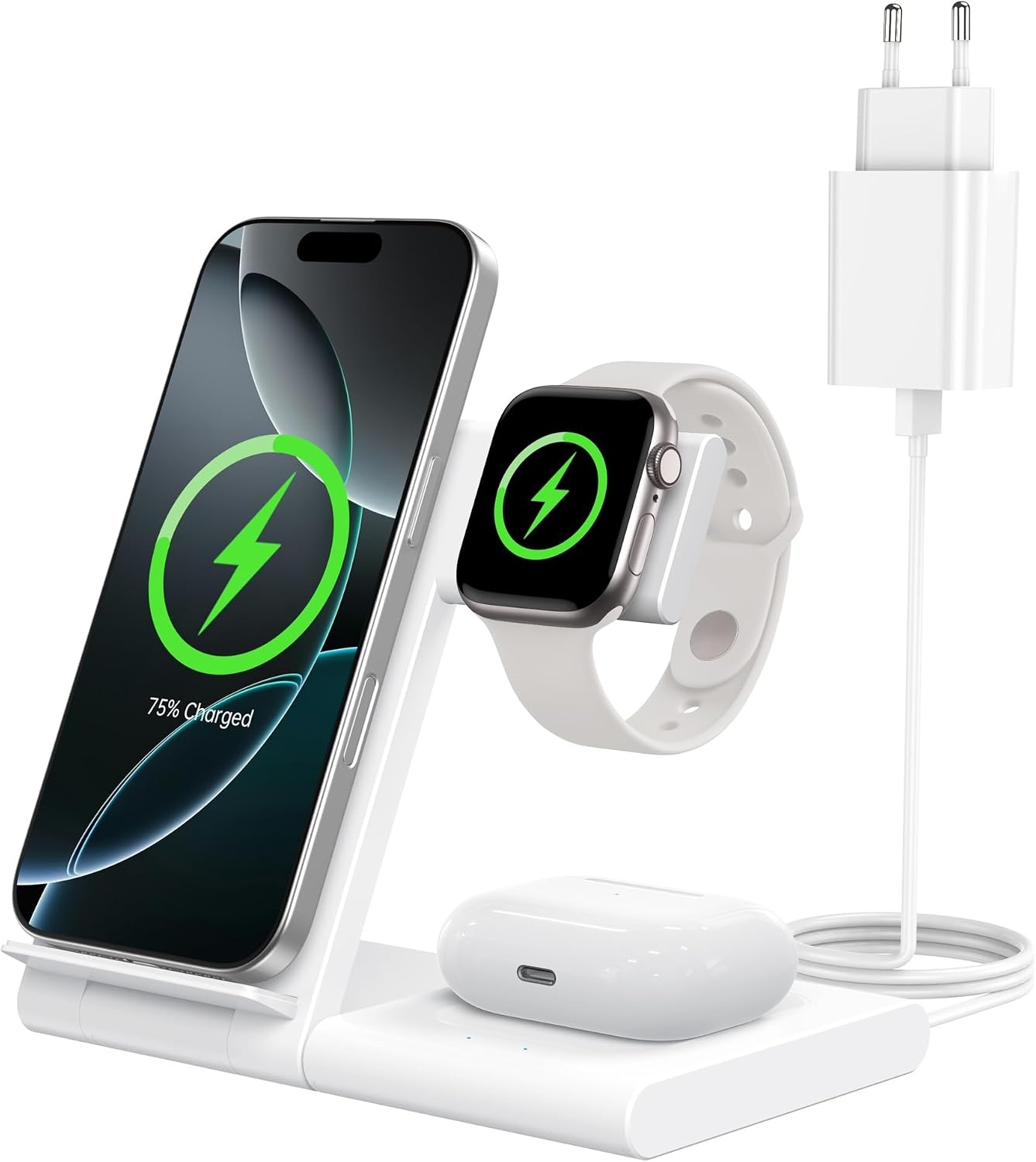 3 in 1 Draadloos Oplaadstation voor iPhone Apple Watch AirPods