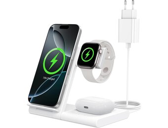 3 in 1 Draadloos Oplaadstation voor iPhone Apple Watch AirPods