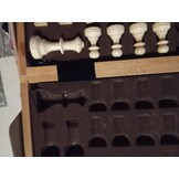 Peradix Houten schaakbord, 48,3 cm, inklapbaar, toernooischaakbord met 9,5 cm koning, 2 extra koninginnen, klassiek professioneel schaakspel voor volwassenen en kinderen