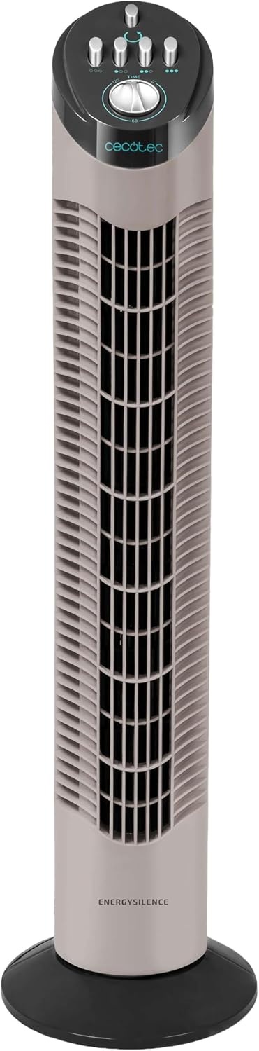 Cecotec Torenventilator EnergySilence 790 Skyline. 50 W, 30 '' (76 cm) hoog, oscillerend, koperen motor, 3 snelheden, 2 uur timer, stil, wit