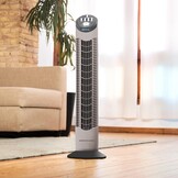 Cecotec Torenventilator EnergySilence 790 Skyline. 50 W, 30 '' (76 cm) hoog, oscillerend, koperen motor, 3 snelheden, 2 uur timer, stil, wit