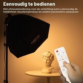 Softbox Fotografie Verlichting Kit, 2X AMBITFUL 65cm Softbox Verlichting Kit met 2M Statief Licht Stand & 2X 50W 3000-6500K Bi-Color LED Lamp, LED Continue Verlichting voor Video-opname/Live Streaming