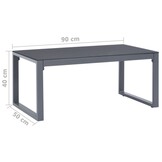 vidaXL Salontafel 90x50x40 cm aluminium
