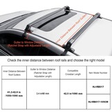 VEVOR Universele Dwarsdakrails 2PCs Afsluitbaar Aluminium Dakrek Auto Lading 70,3 kg Eenvoudige Installatie Compatibel met Open Top Voertuigen Reizen