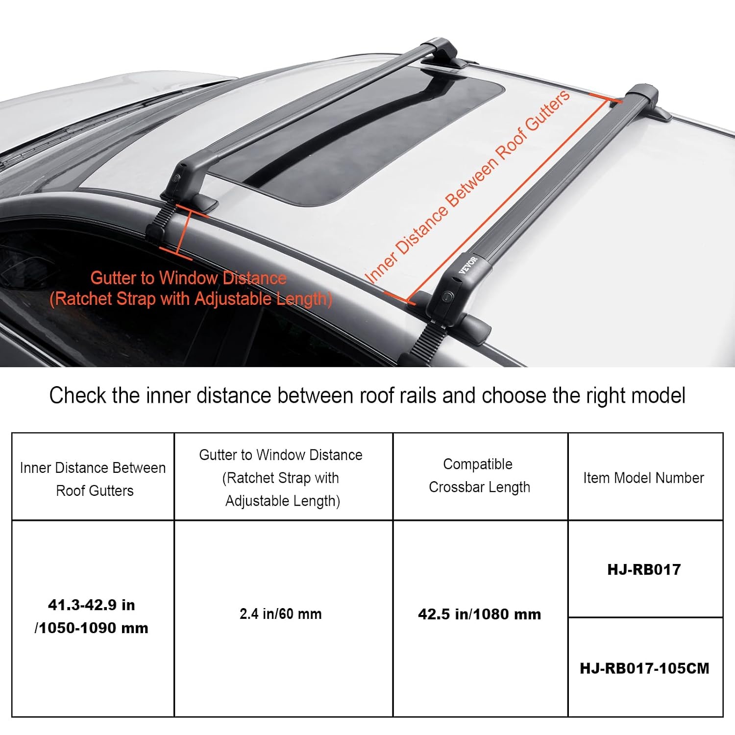 VEVOR Universele Dwarsdakrails 2PCs Afsluitbaar Aluminium Dakrek Auto Lading 70,3 kg Eenvoudige Installatie Compatibel met Open Top Voertuigen Reizen