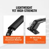 VEVOR Universele Dwarsdakrails 2PCs Afsluitbaar Aluminium Dakrek Auto Lading 70,3 kg Eenvoudige Installatie Compatibel met Open Top Voertuigen Reizen
