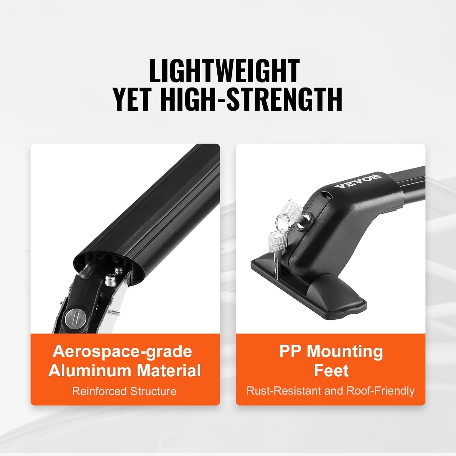 VEVOR Universele Dwarsdakrails 2PCs Afsluitbaar Aluminium Dakrek Auto Lading 70,3 kg Eenvoudige Installatie Compatibel met Open Top Voertuigen Reizen