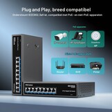 8-Poorts Gigabit PoE Switch: 120W Totaal, Onbeheerd, -33%