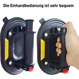DURDUR Set van 2 zuignappen, draagkracht max. 280 kg, 24 cm diameter, verdikt vacuüm zuigkracht voor glas, laminaat, tegels en terrasplaten, tegellifter glaszuiger
