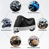 Motorafdekzeil, outdoor, XXL, waterdicht, motorfiets, garage, dekzeil voor bromfiets, scooter, motor, 245 x 105 x 125 cm