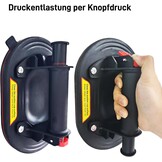 DURDUR Set van 2 zuignappen, draagkracht max. 280 kg, 24 cm diameter, verdikt vacuüm zuigkracht voor glas, laminaat, tegels en terrasplaten, tegellifter glaszuiger