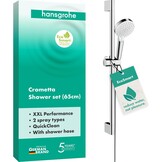 hansgrohe Crometta Vario waterbesparende doucheset 0,65 m met, 2 sproeimodi, 9 l/min, wit/chroom