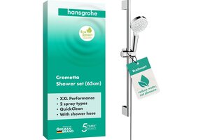 Hansgrohe Doucheset Crometta Vario EcoSmart 0,65m Wit/Chroom 33% Korting