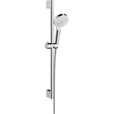 hansgrohe Crometta Vario waterbesparende doucheset 0,65 m met, 2 sproeimodi, 9 l/min, wit/chroom