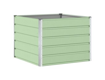 vidaXL Plantenbak Pastelgroen 100 x 100 x 75 cm Staal