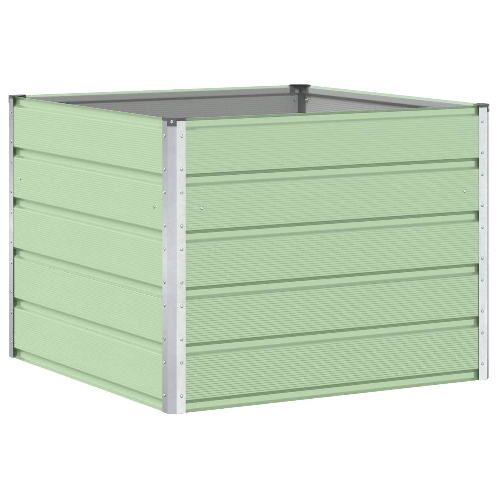 vidaXL Plantenbak Pastelgroen 100 x 100 x 75 cm Staal
