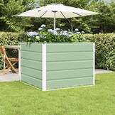 vidaXL Plantenbak Pastelgroen 100 x 100 x 75 cm Staal