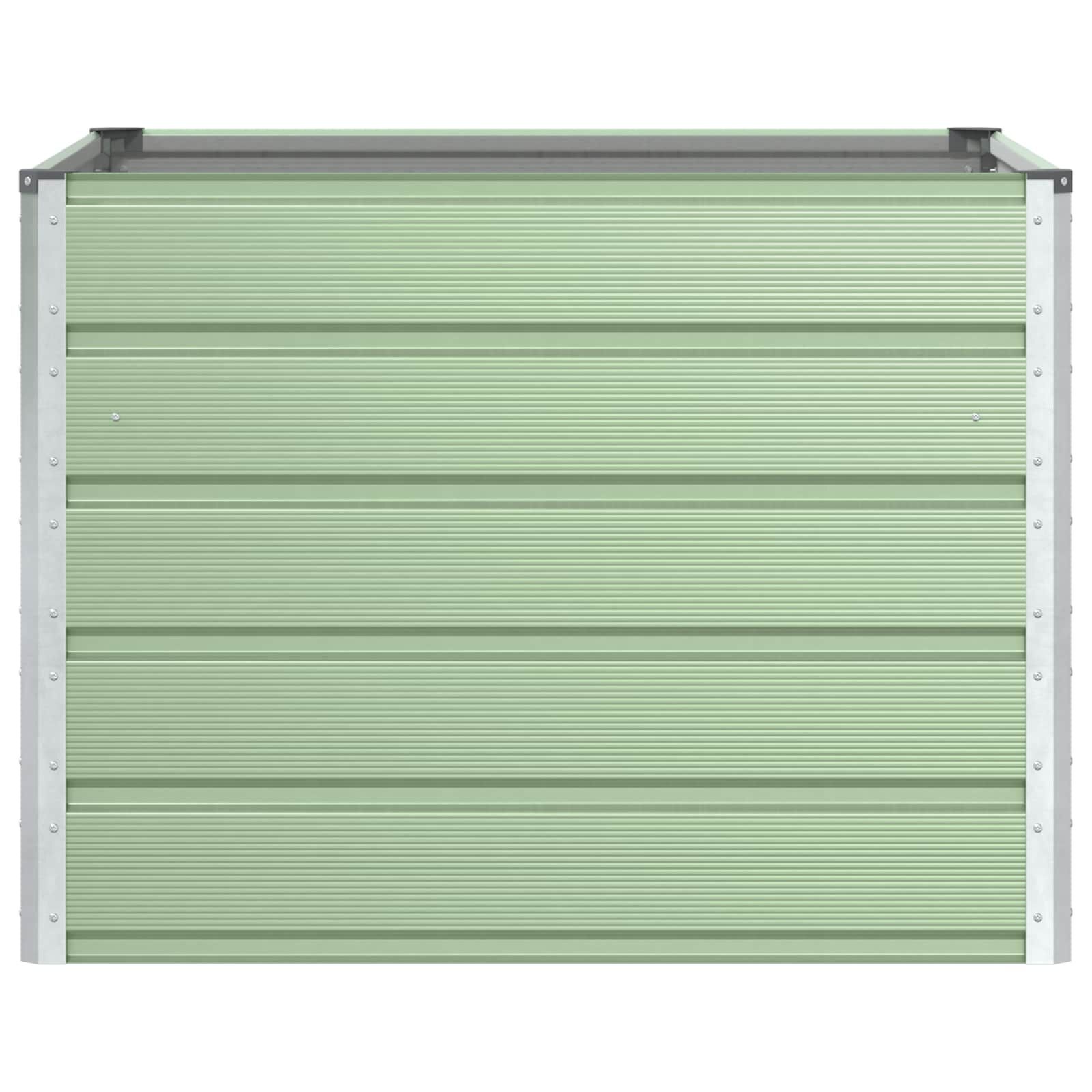 vidaXL Plantenbak Pastelgroen 100 x 100 x 75 cm Staal