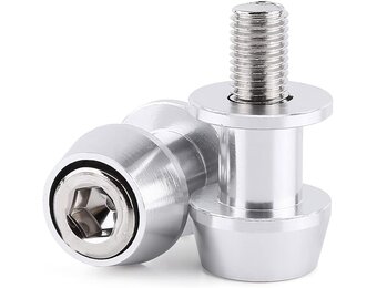 Swing Arm Spool 8/10mm Motorcycle CNC Aluminium Swing Arm Spool Sliders Stand Achterbrug Spoelen (8MM zilver) - Maat 8MM zilver