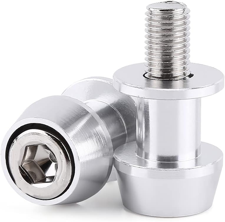 Swing Arm Spool 8/10mm Motorcycle CNC Aluminium Swing Arm Spool Sliders Stand Achterbrug Spoelen (8MM zilver) - Maat 8MM zilver