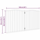 vidaXL Hondenhek inklapbaar 2 panelen 160cm populierenhout bruin eiken