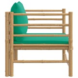 vidaXL Tuinbank met kussens bamboe groen