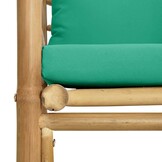 vidaXL Tuinbank met kussens bamboe groen