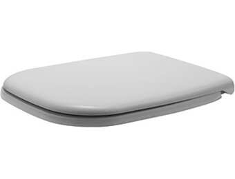 Duravit WC-bril D-Code Compact, toiletdeksel met softclosemechanisme, wc-deksel van urea-duroplast, met roestvrijstalen scharnieren, wit