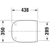 Duravit WC-bril D-Code Compact, toiletdeksel met softclosemechanisme, wc-deksel van urea-duroplast, met roestvrijstalen scharnieren, wit