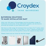 Croydex Kirkstone Toiletbril - softclose, glijdt nooit weg, past altijd | Flexi-Fix V-plaatscharnieren en grippad-technologie | bevestiging aan boven- en onderkant - Cumbrian Slate