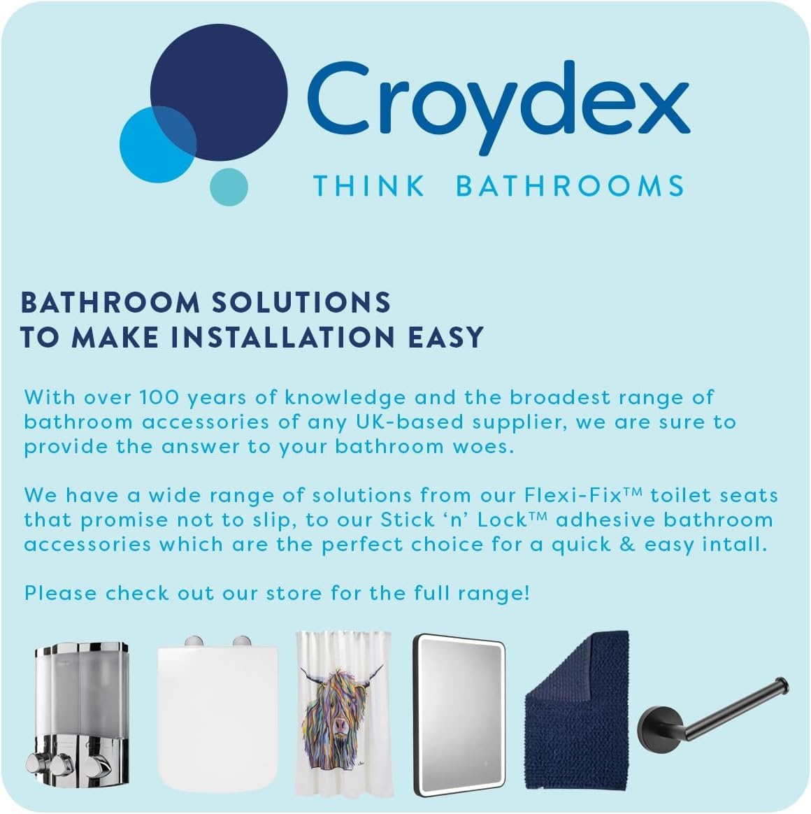 Croydex Kirkstone Toiletbril - softclose, glijdt nooit weg, past altijd | Flexi-Fix V-plaatscharnieren en grippad-technologie | bevestiging aan boven- en onderkant - Cumbrian Slate