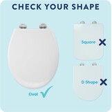 Croydex Kirkstone Toiletbril - softclose, glijdt nooit weg, past altijd | Flexi-Fix V-plaatscharnieren en grippad-technologie | bevestiging aan boven- en onderkant - Cumbrian Slate