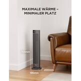 Midea NTH20-22GR Keramische Kachel - 2000W - 76 cm - Grijs
