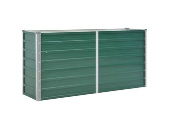 vidaXL Plantenbak verhoogd 160x40x77 cm gegalvaniseerd staal groen