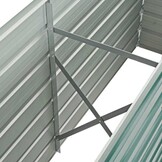vidaXL Plantenbak verhoogd 160x40x77 cm gegalvaniseerd staal groen