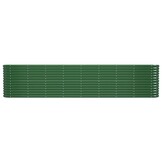vidaXL Plantenbak 332x40x68 cm gepoedercoat staal groen