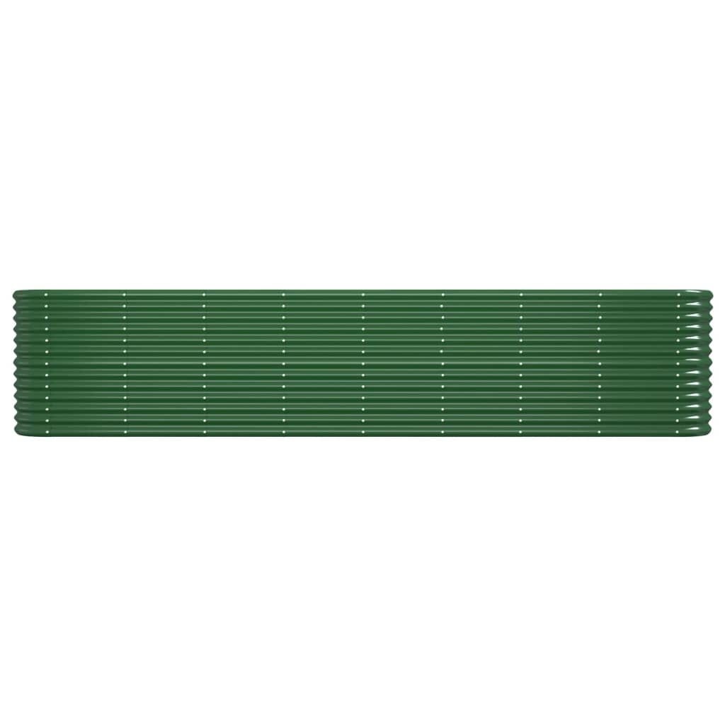 vidaXL Plantenbak 332x40x68 cm gepoedercoat staal groen