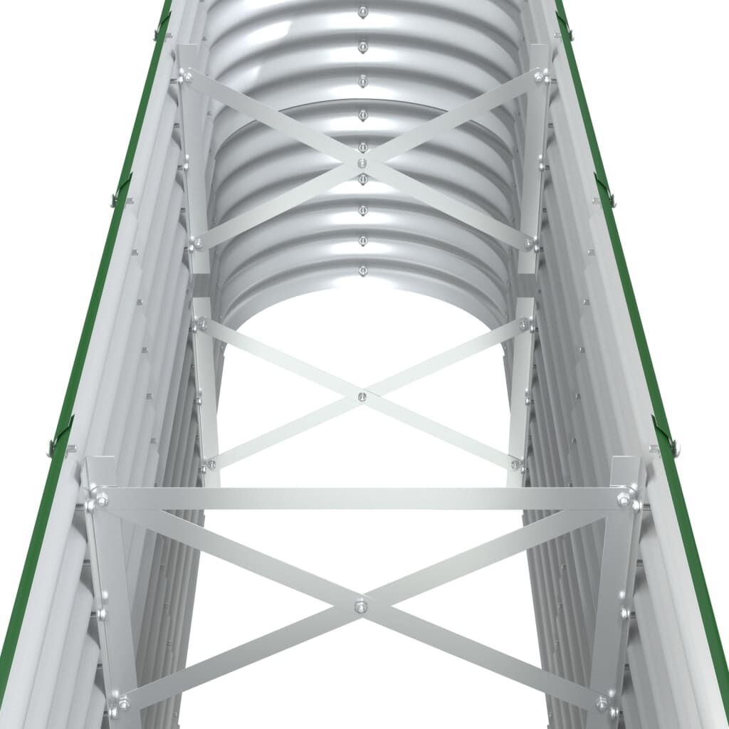vidaXL Plantenbak 332x40x68 cm gepoedercoat staal groen