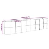 vidaXL Plantenbak 332x40x68 cm gepoedercoat staal groen